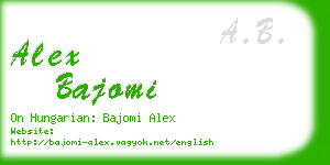 alex bajomi business card